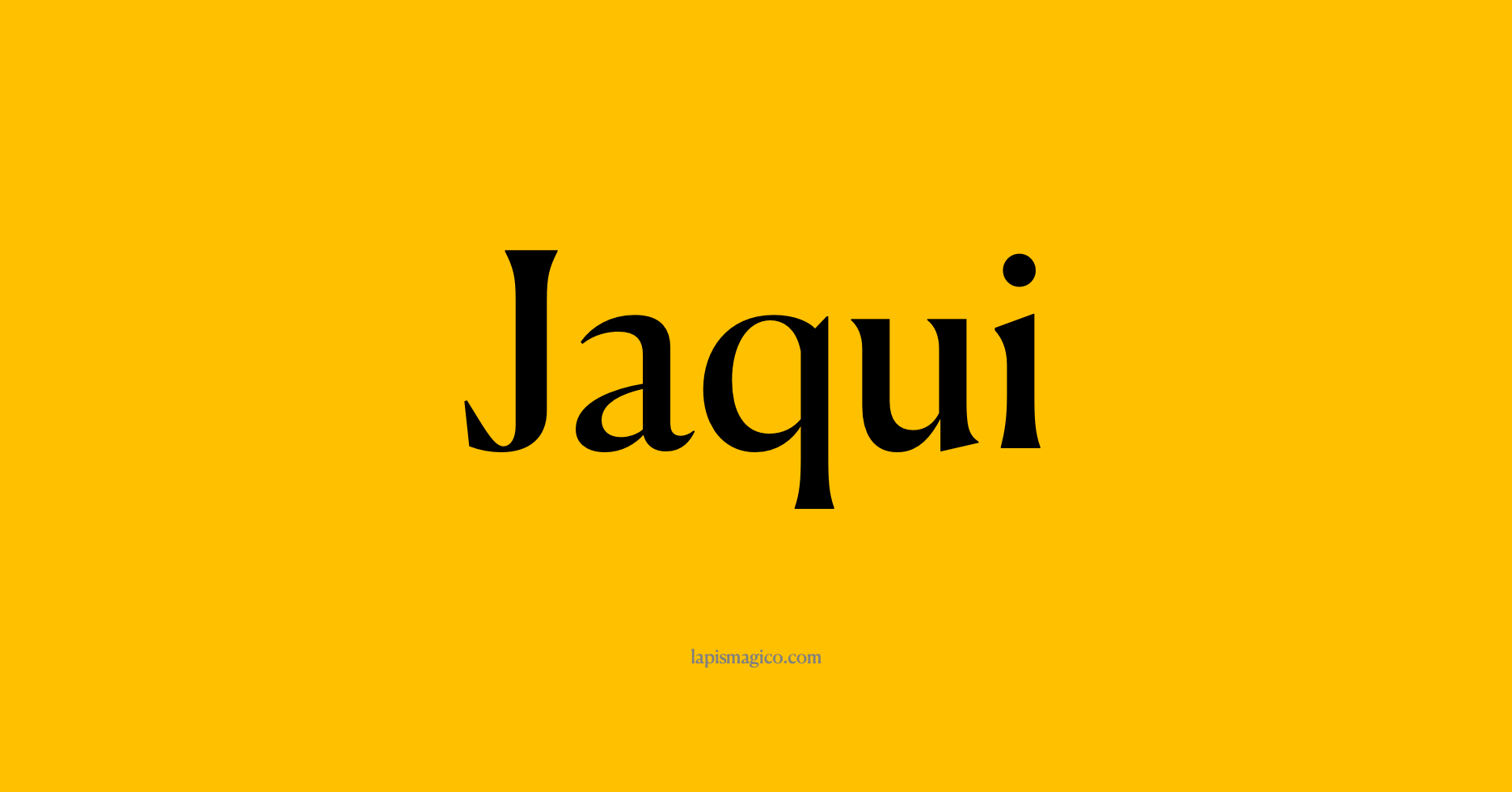 Nome Jaqui