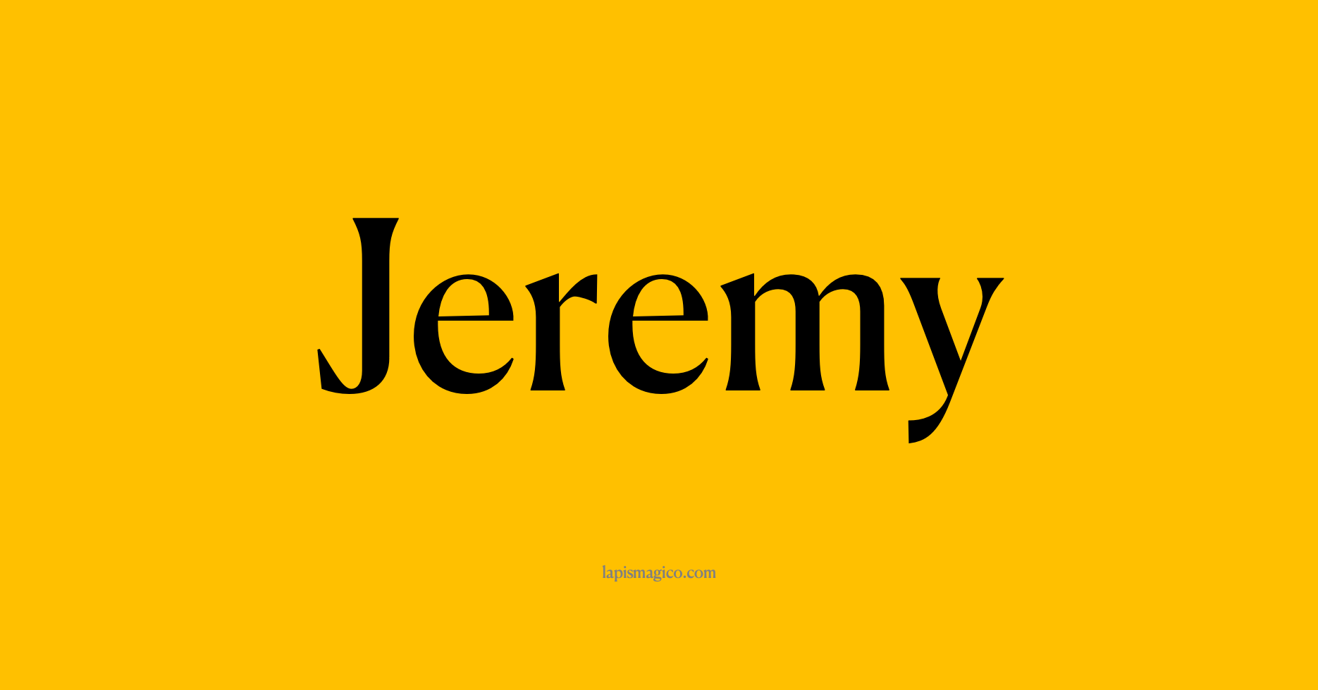 Nome Jeremy