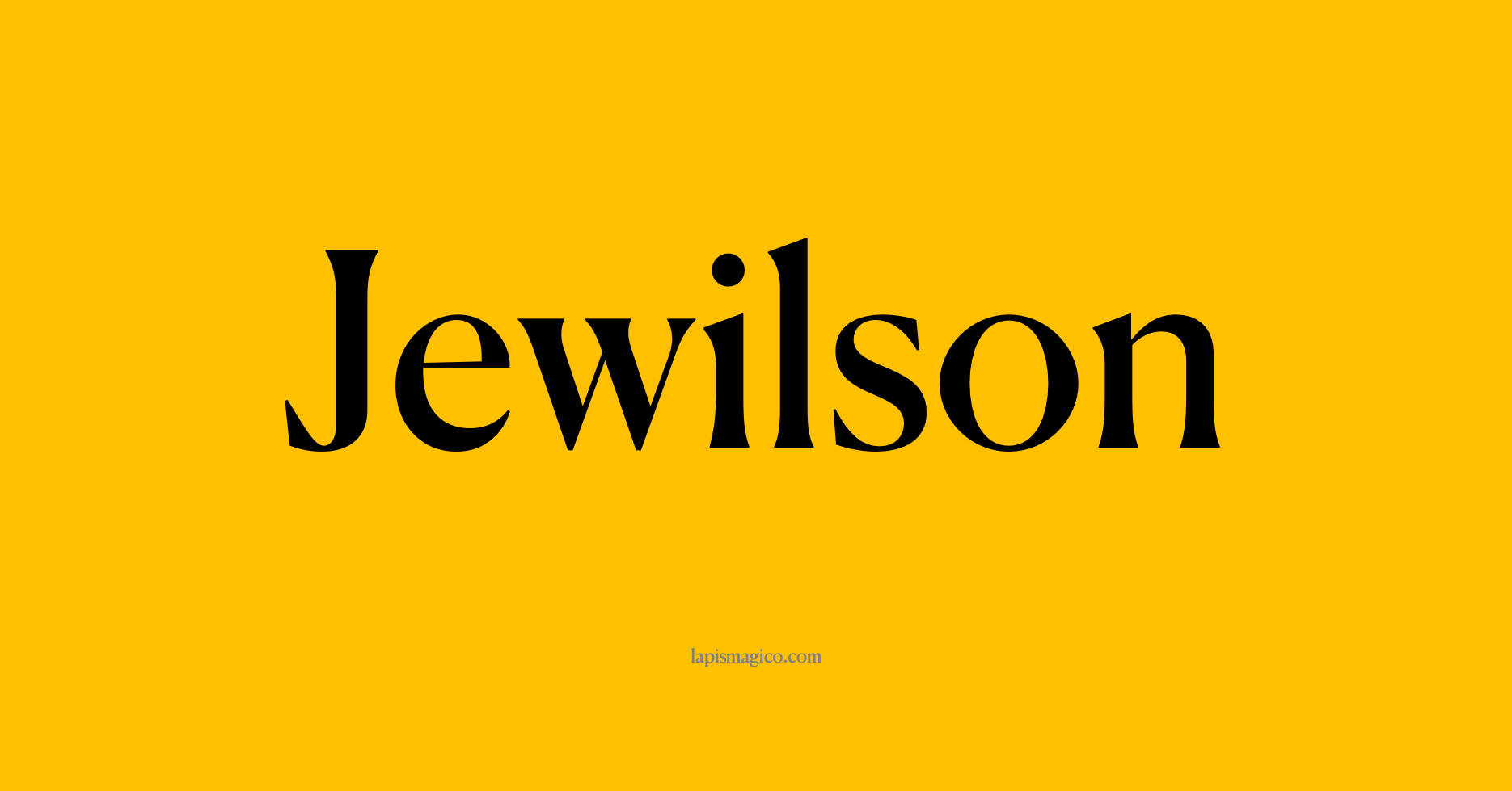 Nome Jewilson