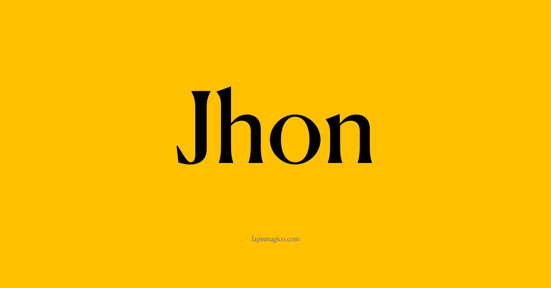 Nome Jhon