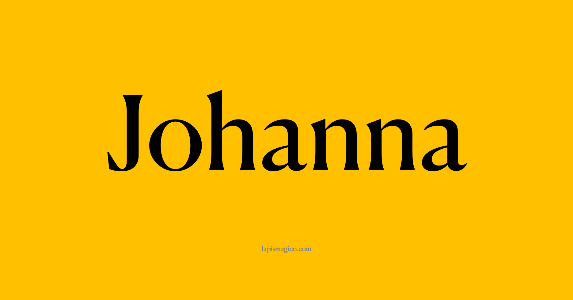 Nome Johanna