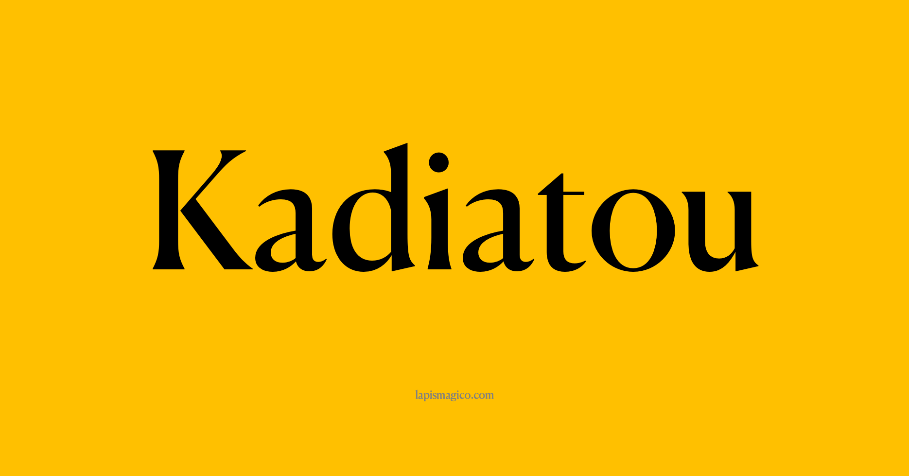 Nome Kadiatou