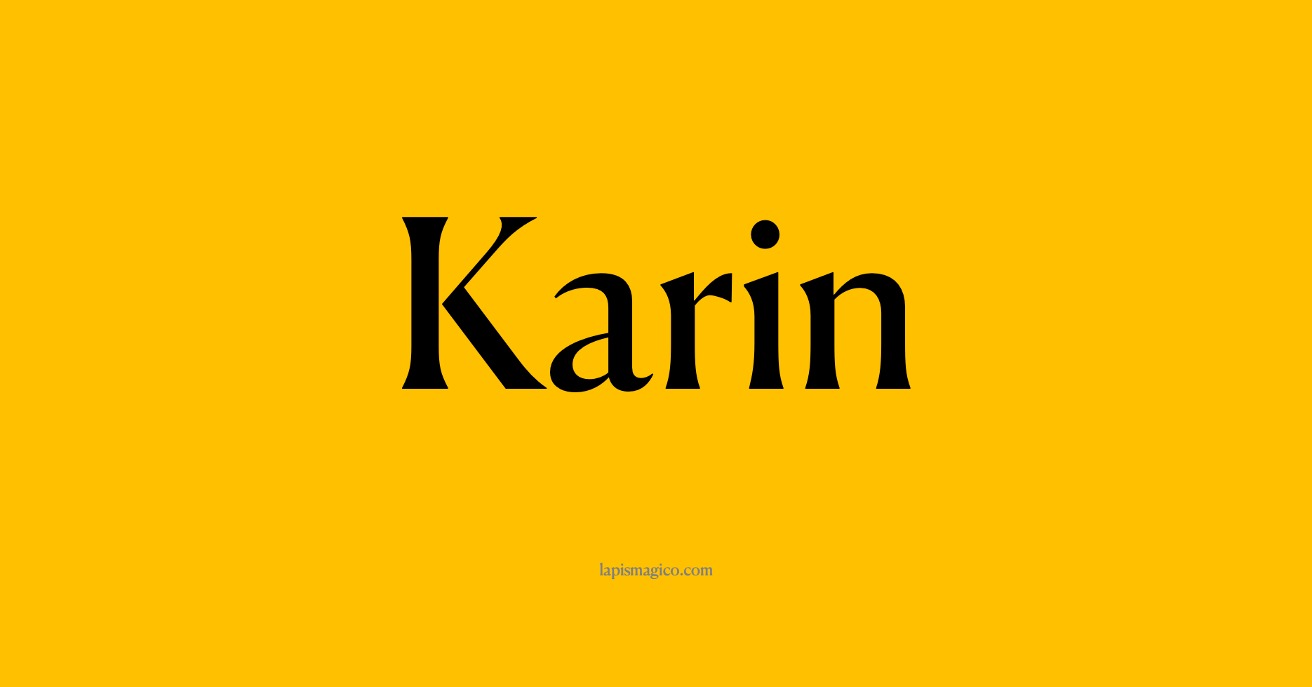 Nome Karin