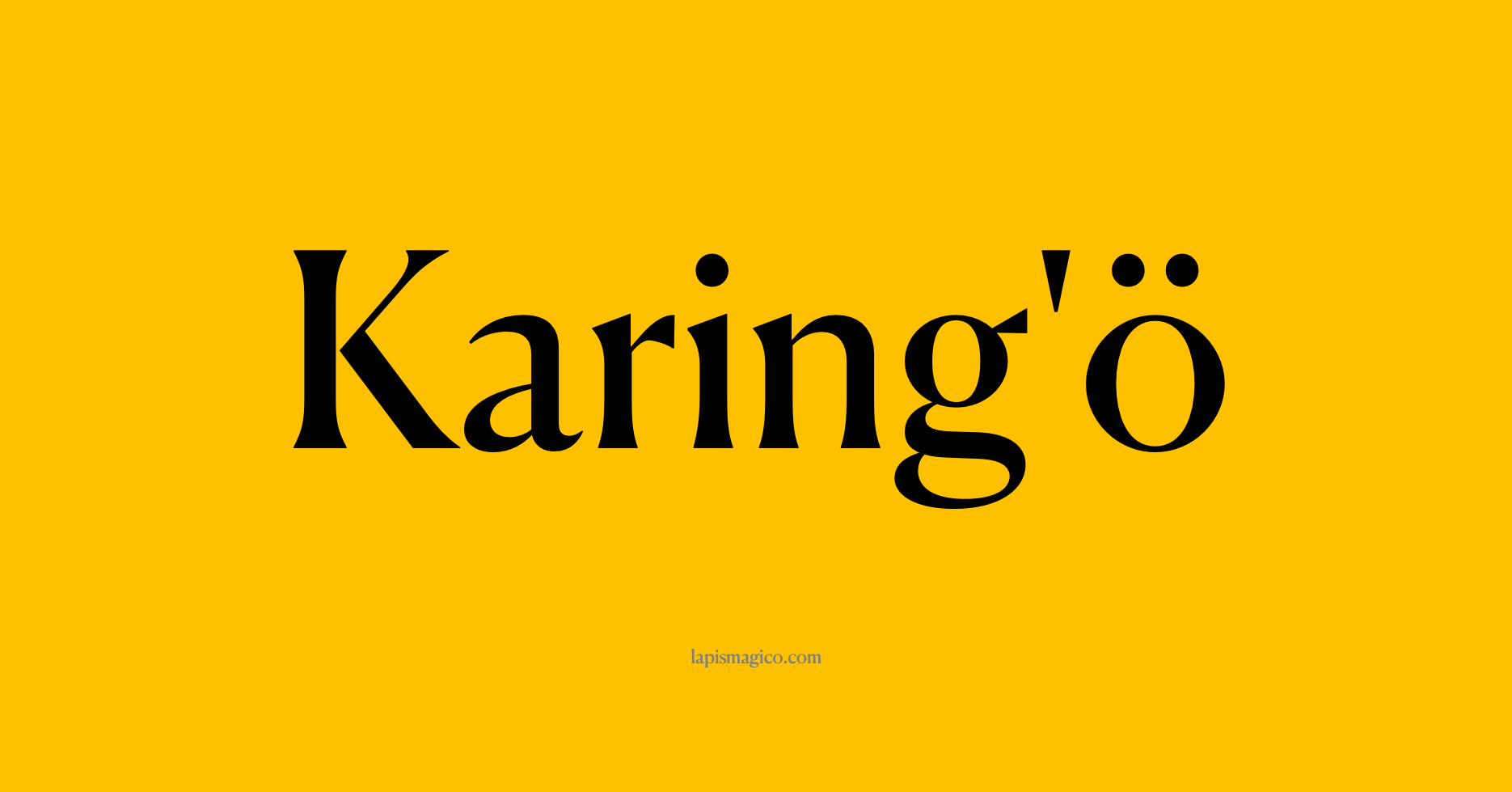 Nome Karing'ö