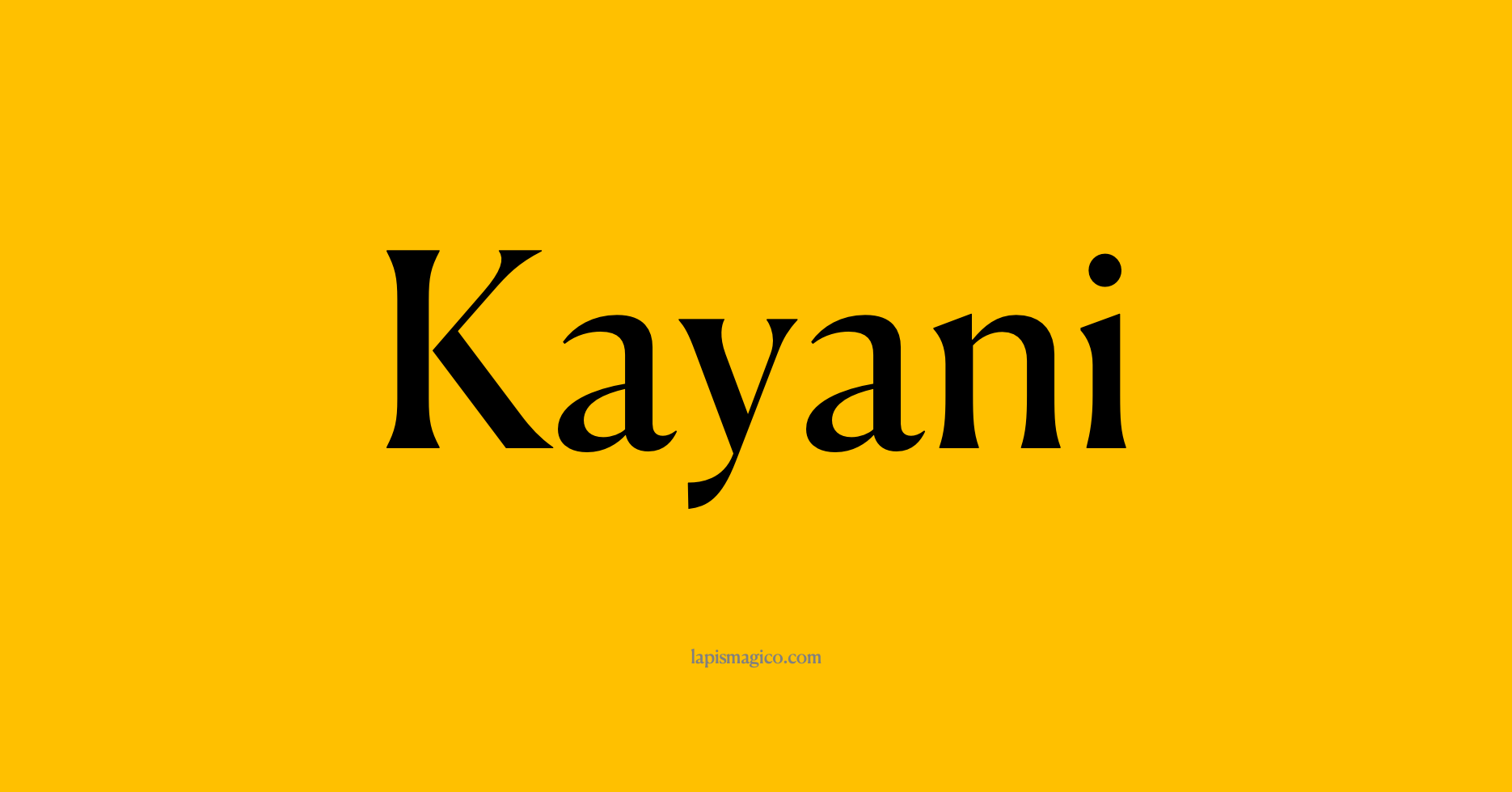 Nome Kayani