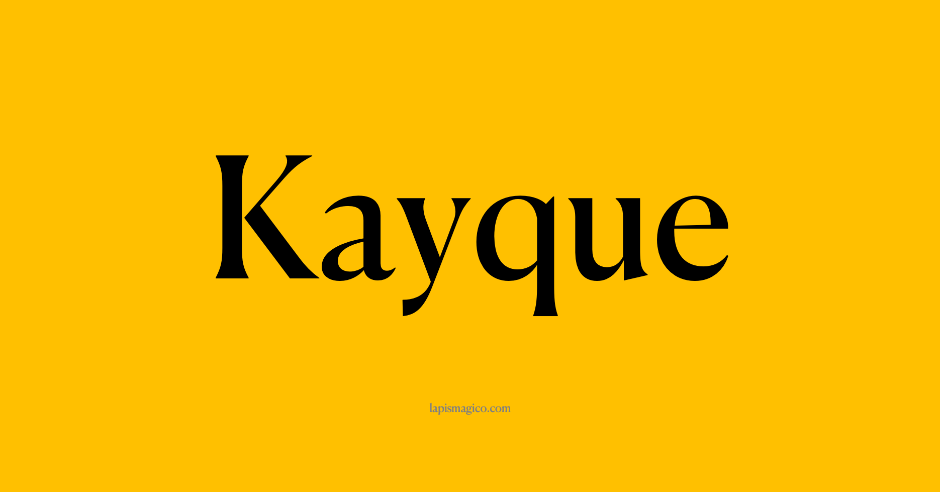 Nome Kayque