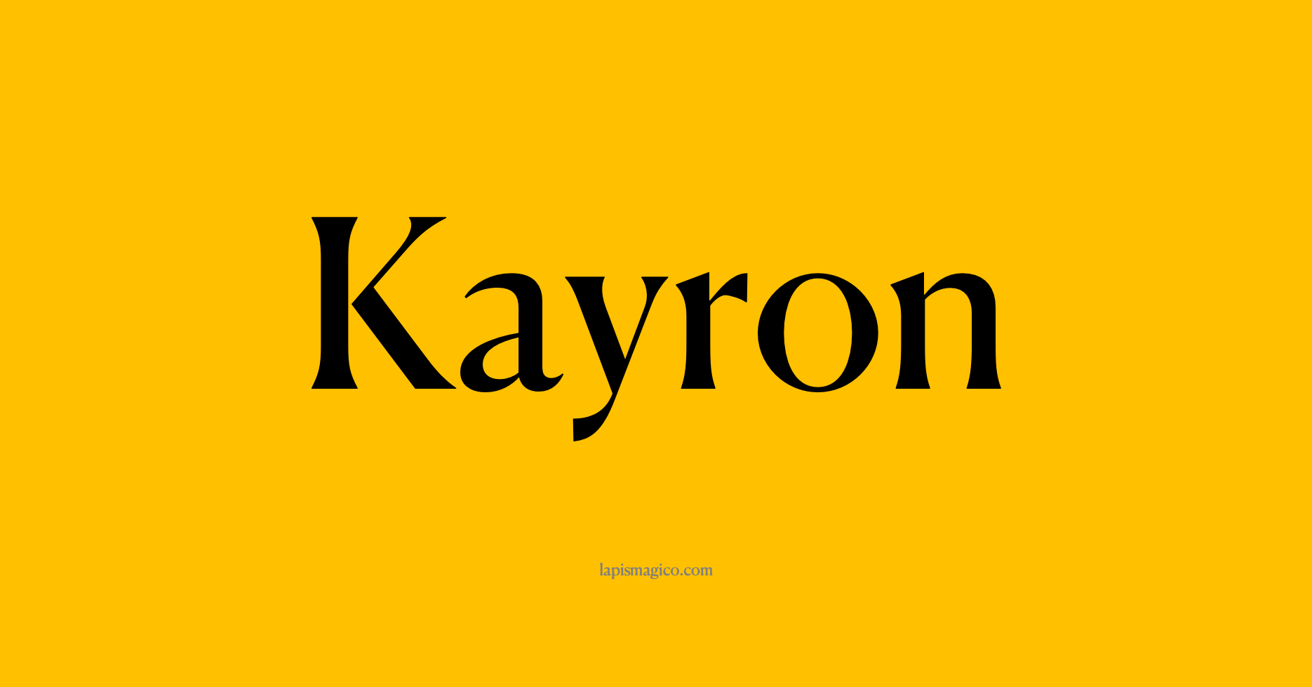 Nome Kayron