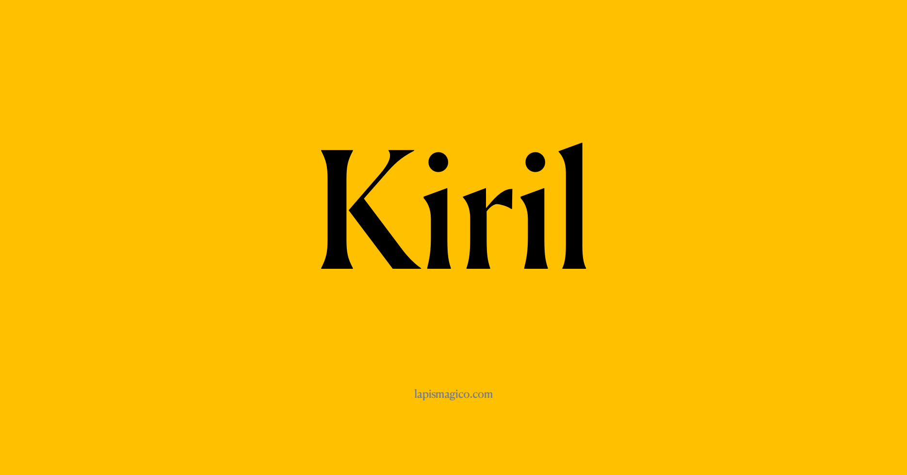 Nome Kiril