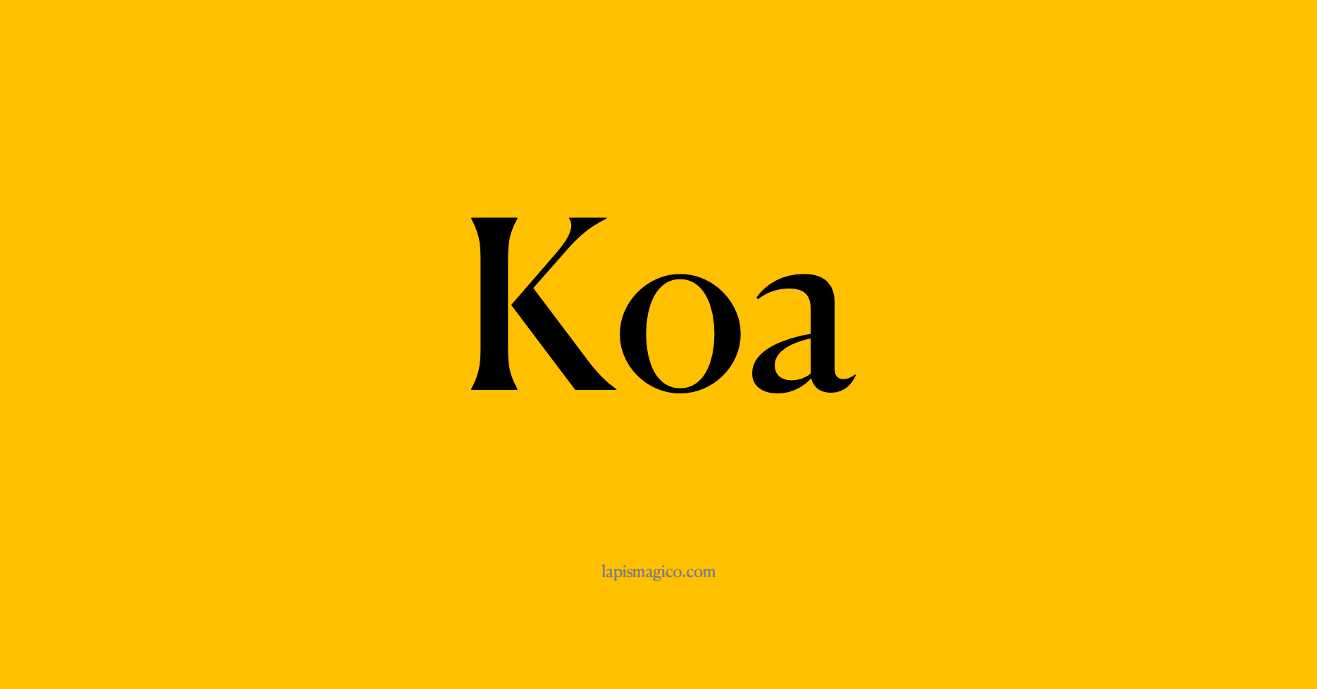 Nome Koa
