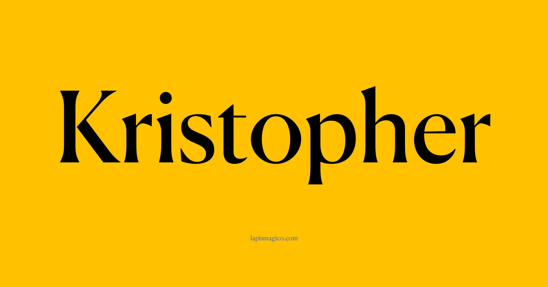 Nome Kristopher