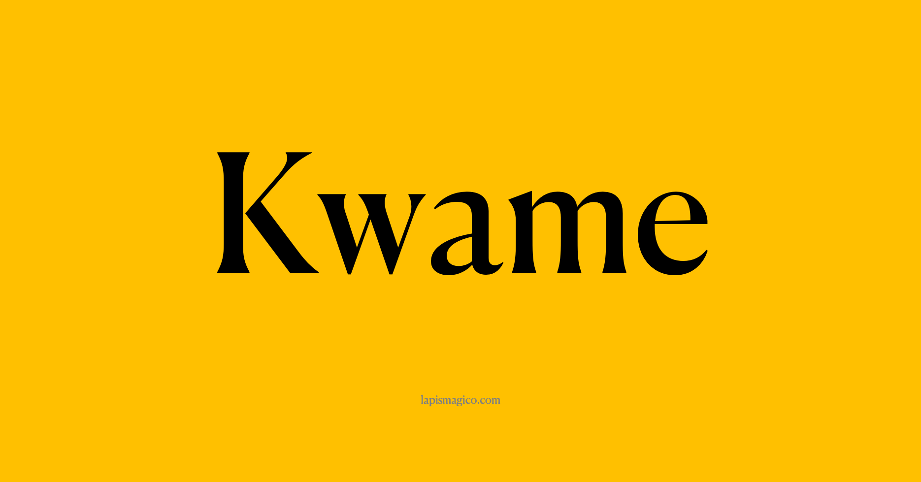 Nome Kwame