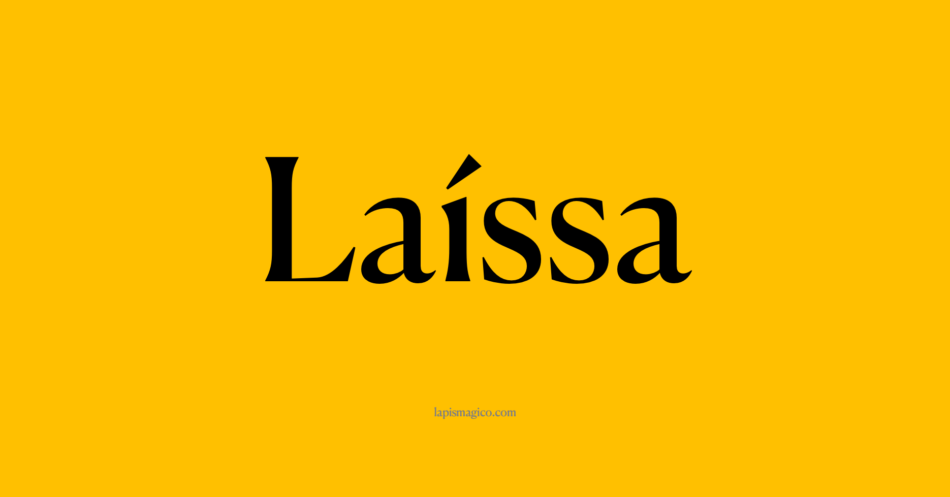 Nome Laíssa