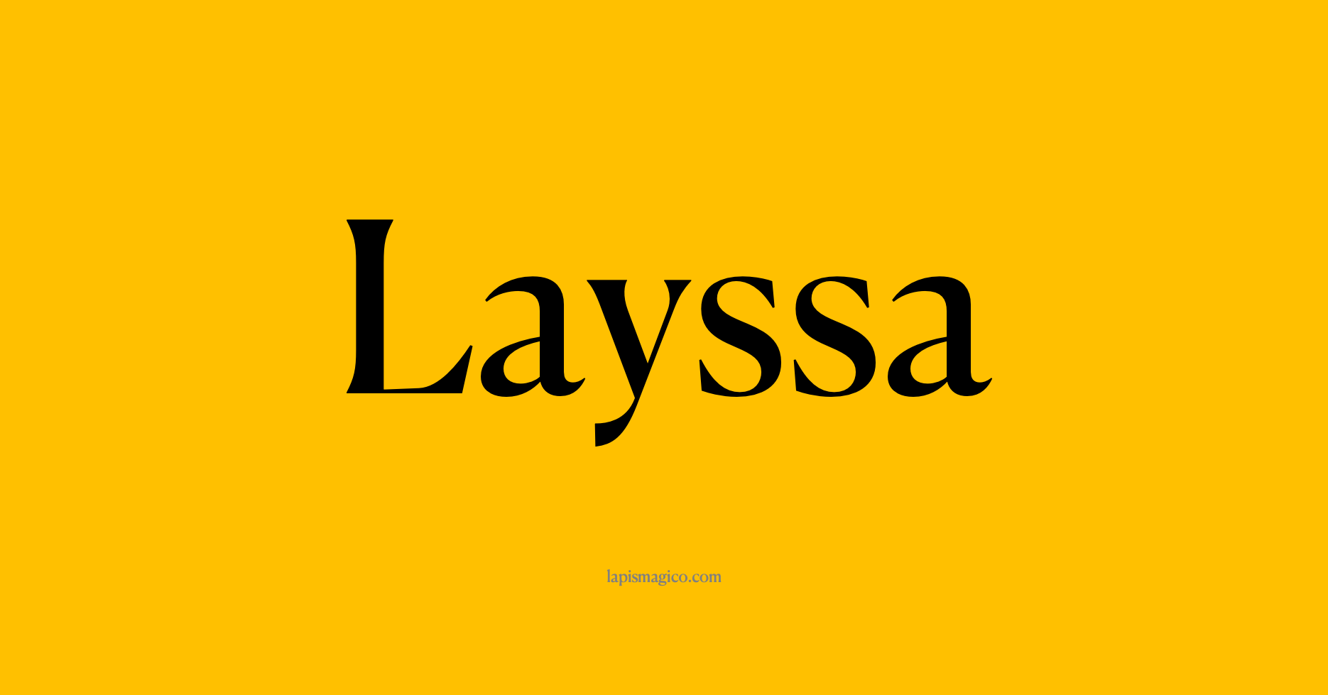 Nome Layssa