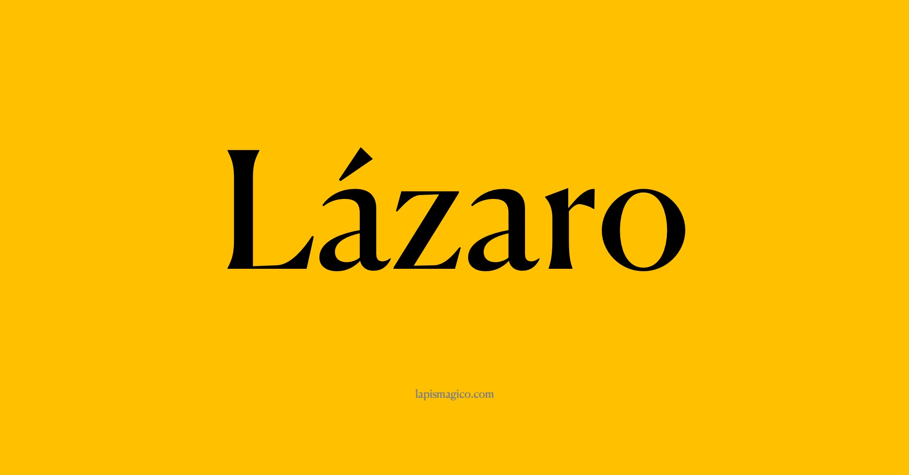Nome Lázaro