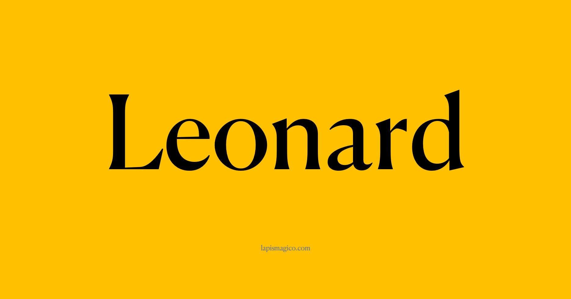 Nome Leonard
