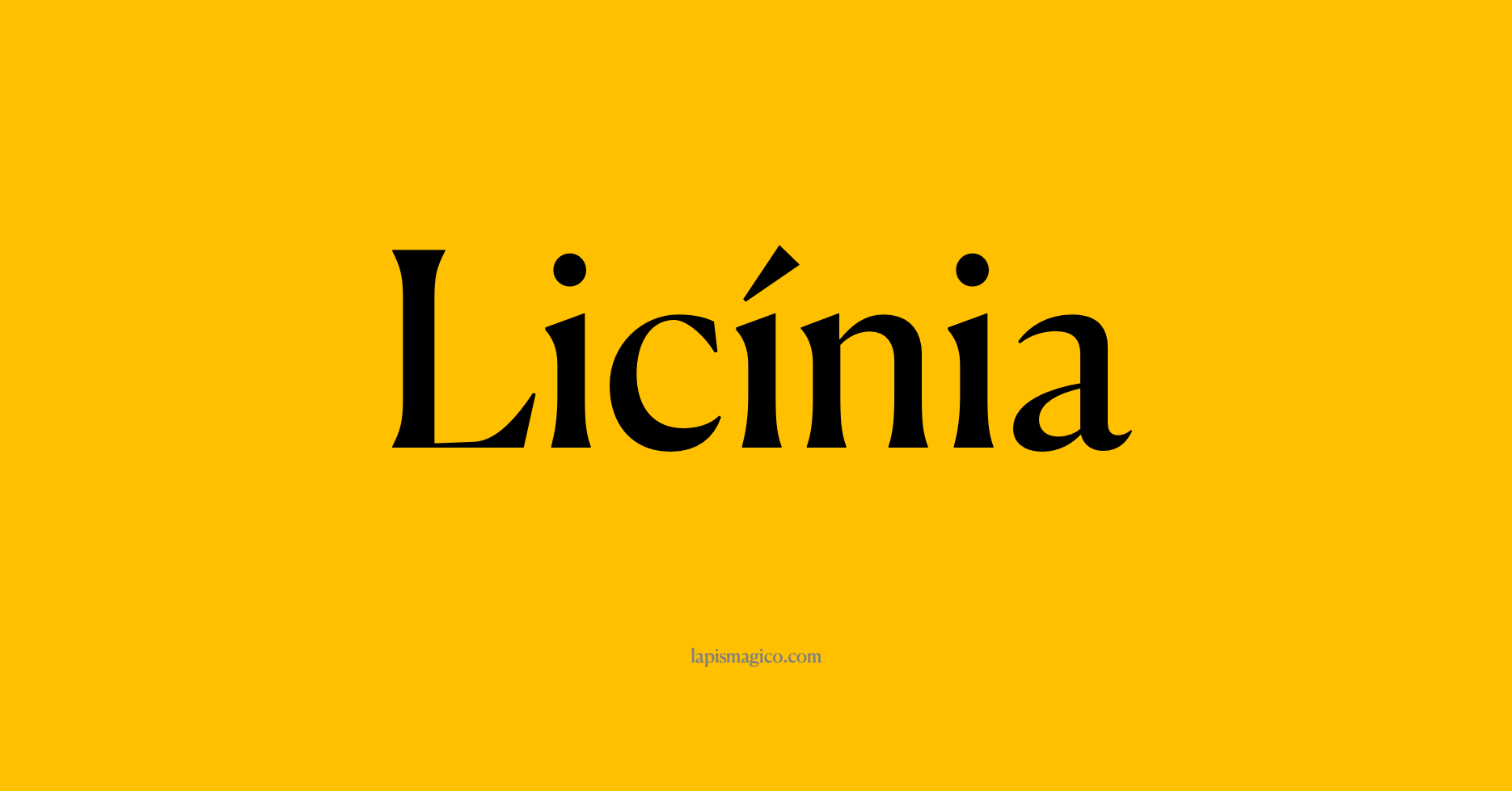 Nome Licínia