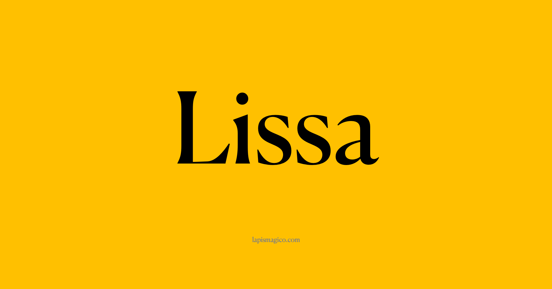 Nome Lissa