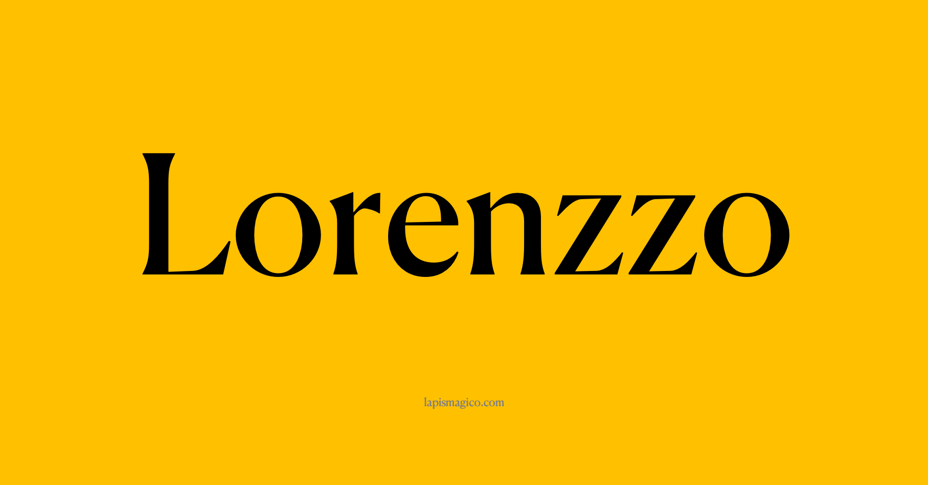 Nome Lorenzzo