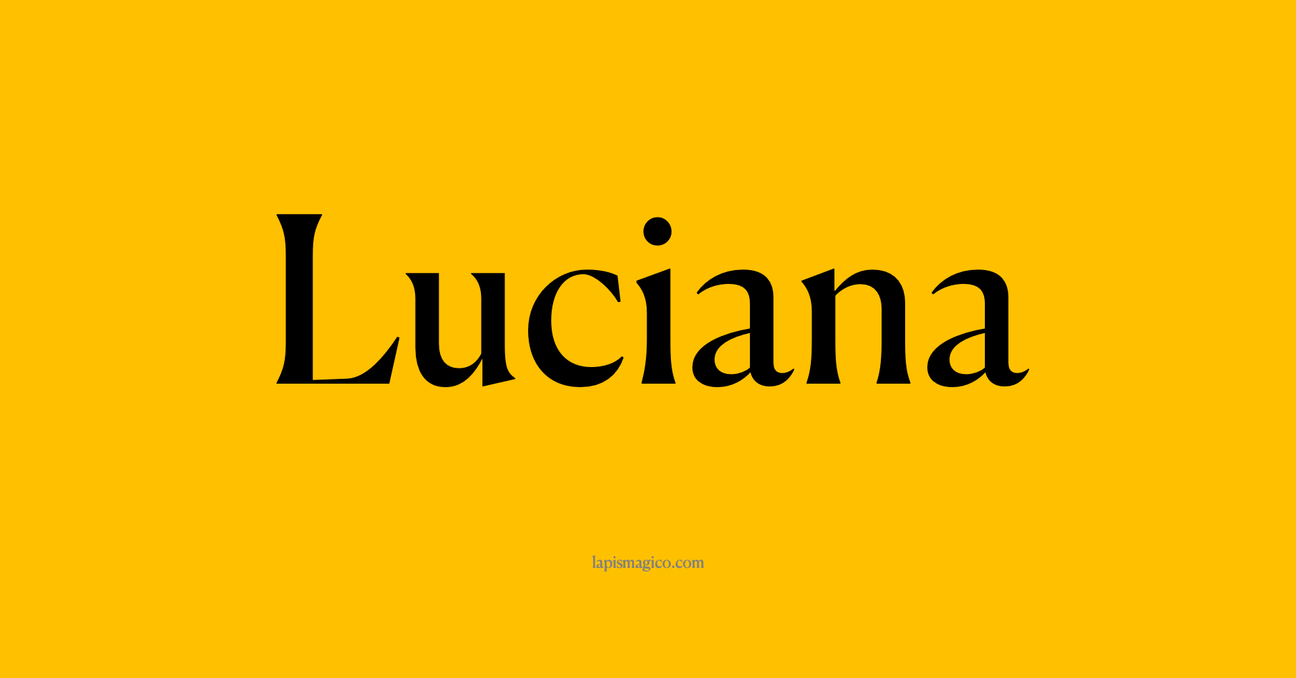 Nome Luciana
