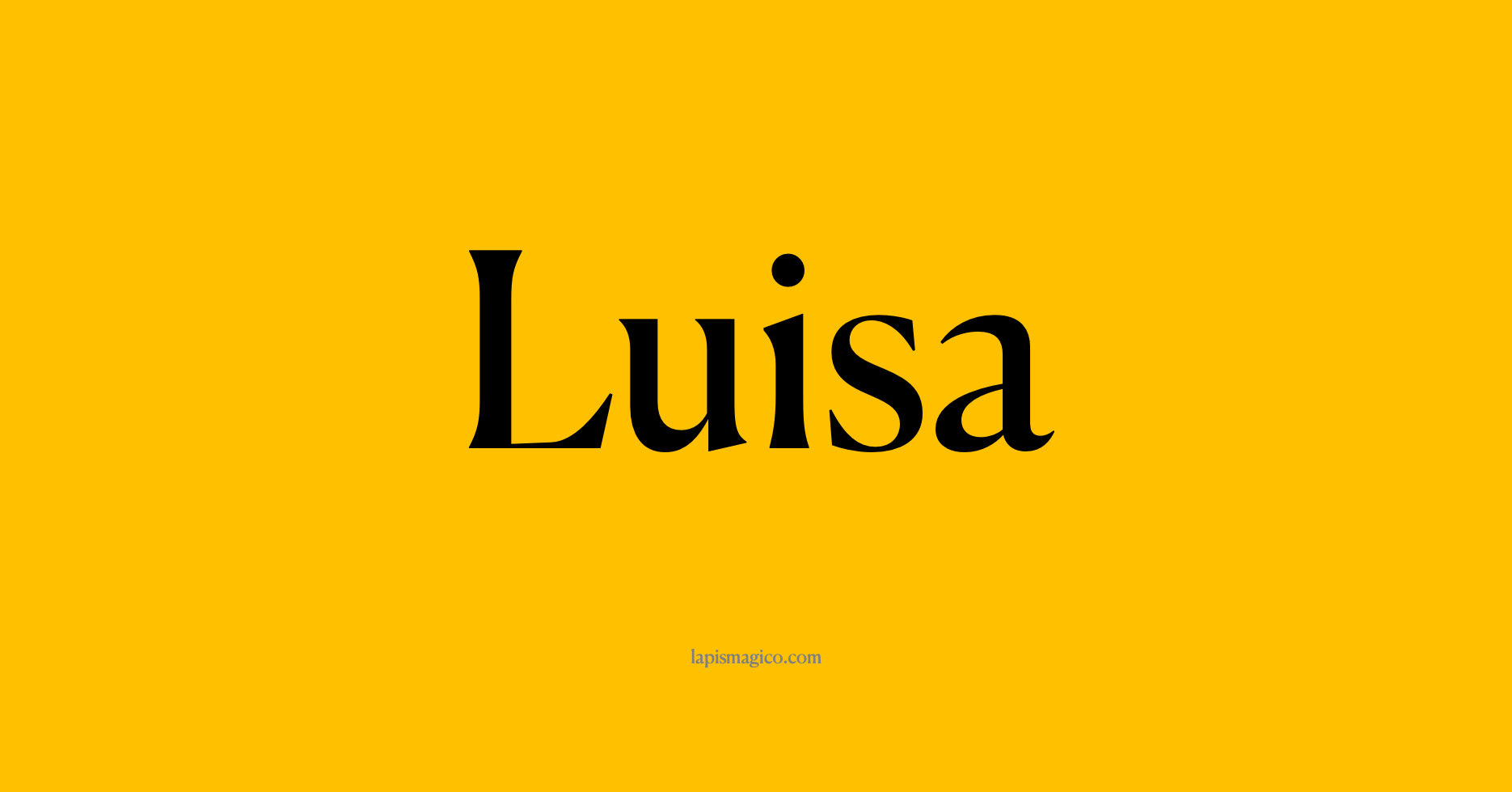 Nome Luisa