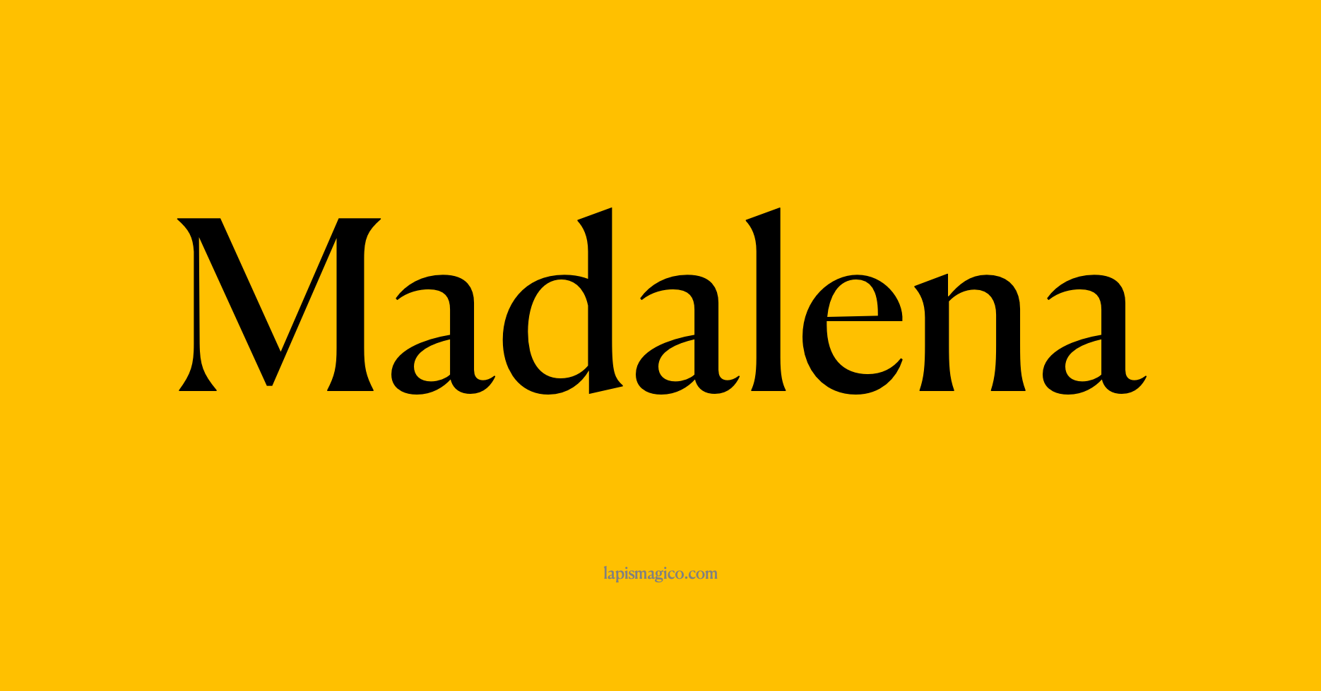 Nome Madalena