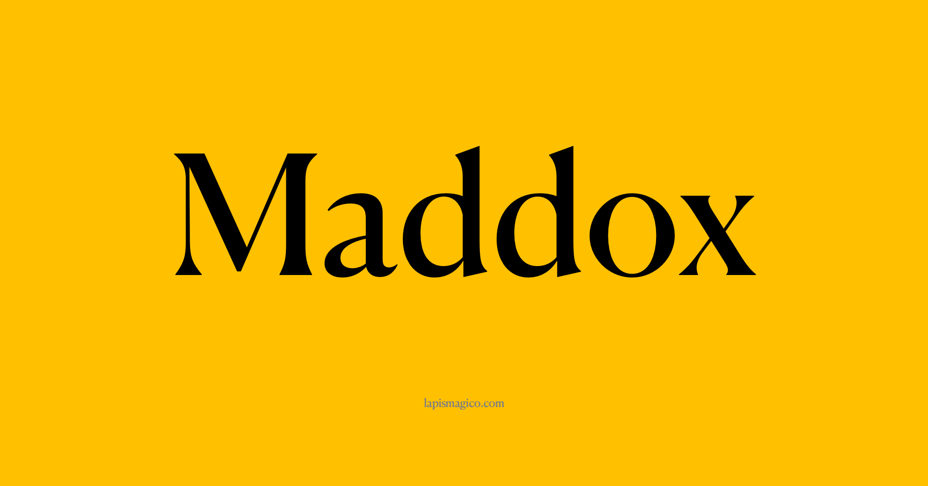 Nome Maddox