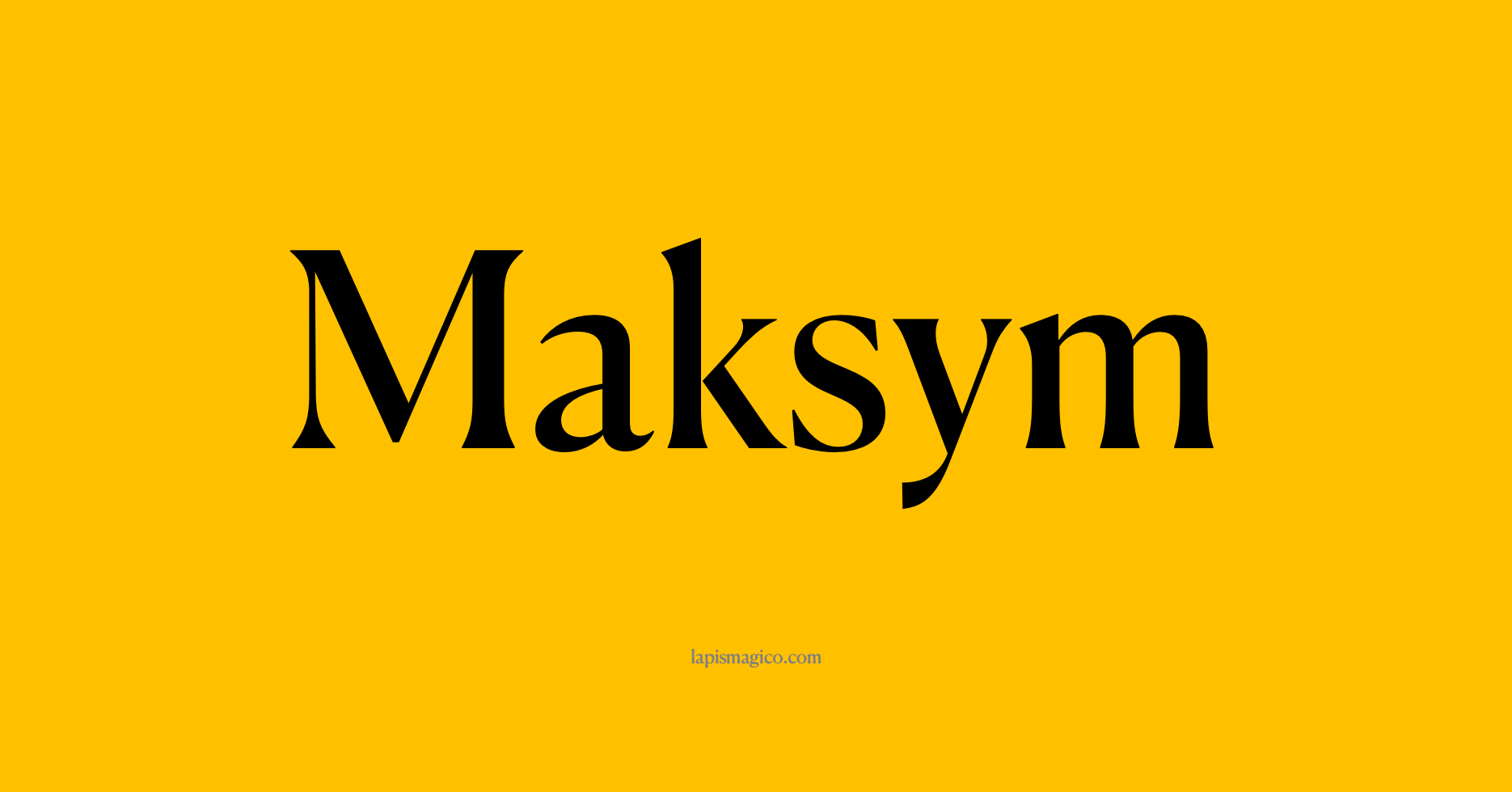 Nome Maksym