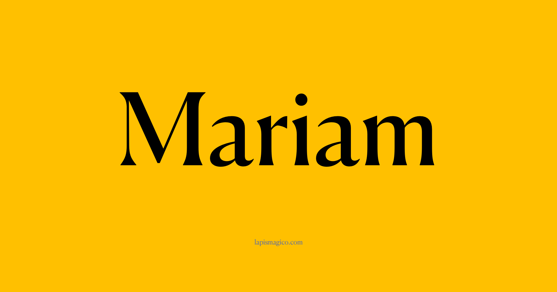 Nome Mariam