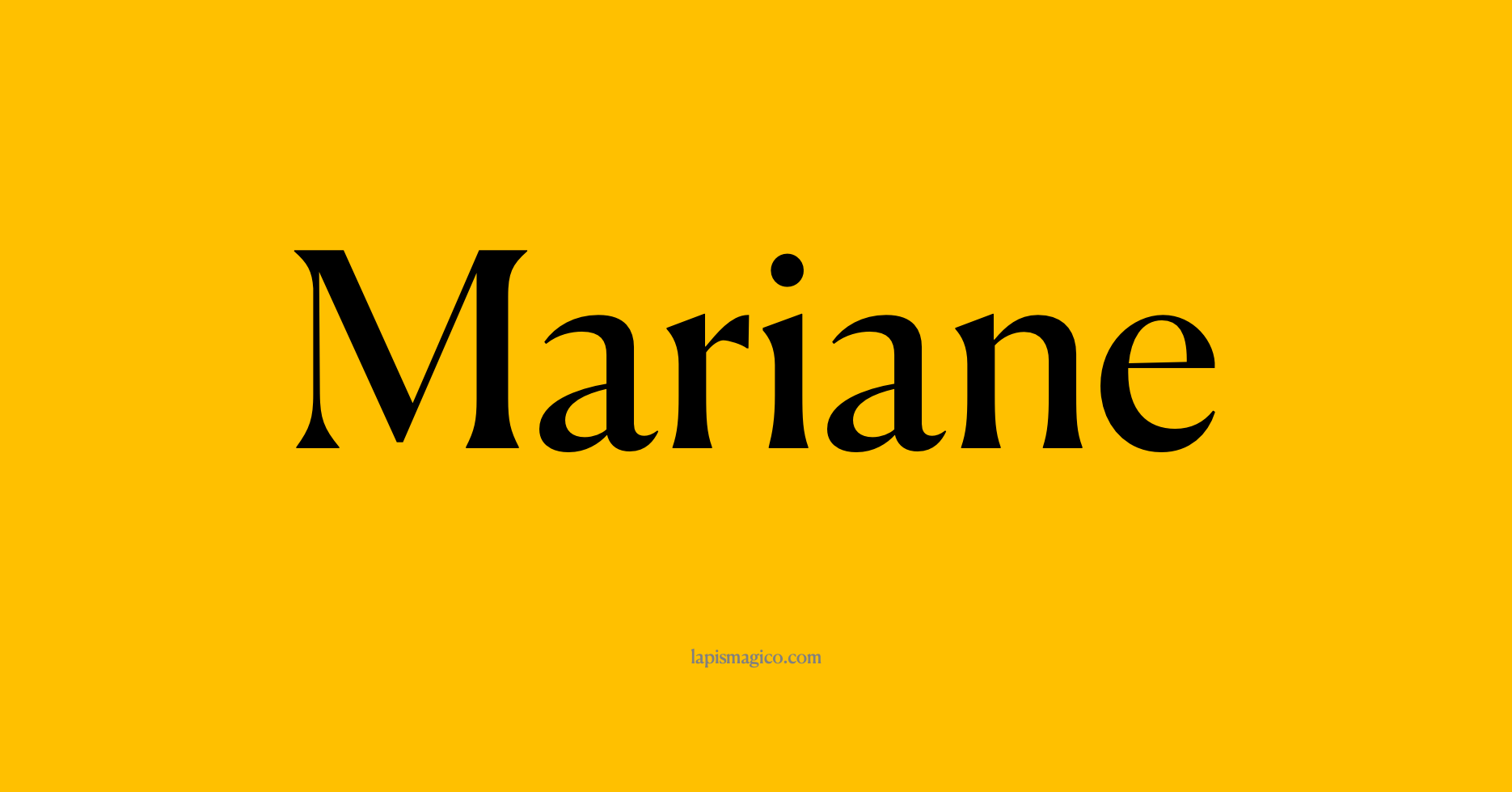 Nome Mariane