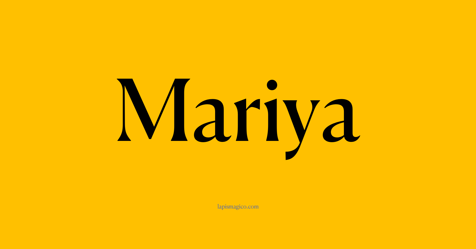 Nome Mariya