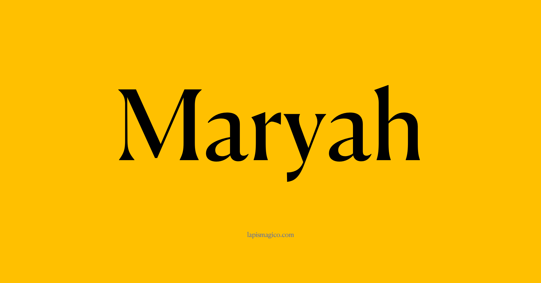 Nome Maryah