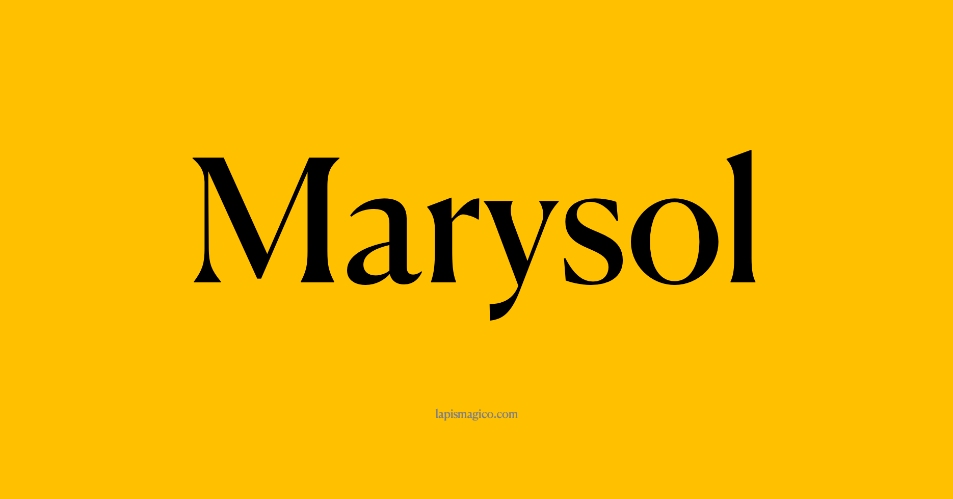 Nome Marysol