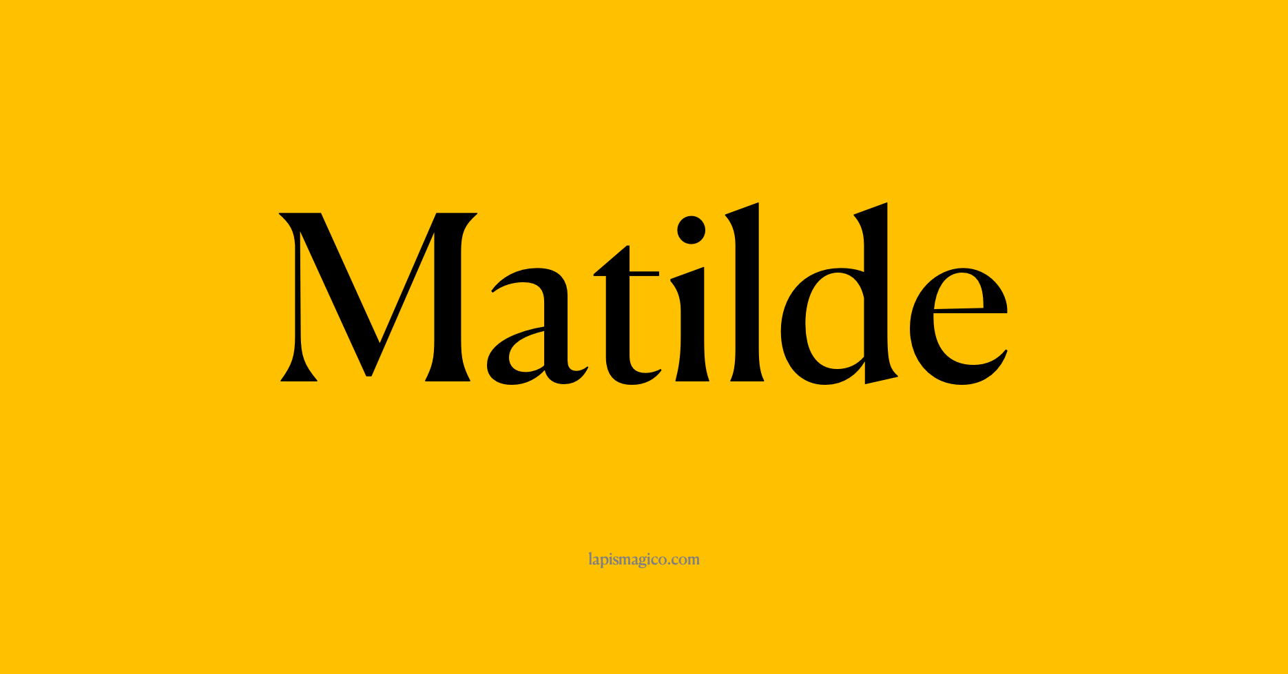 Nome Matilde