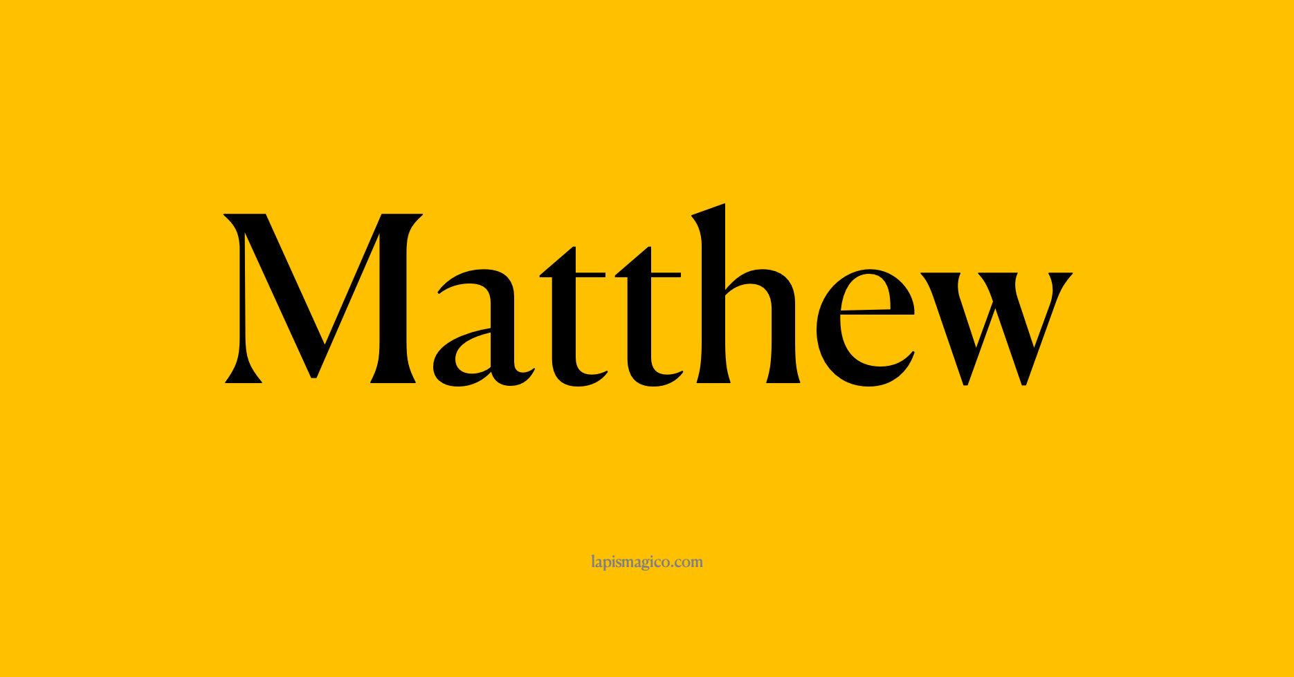 Nome Matthew