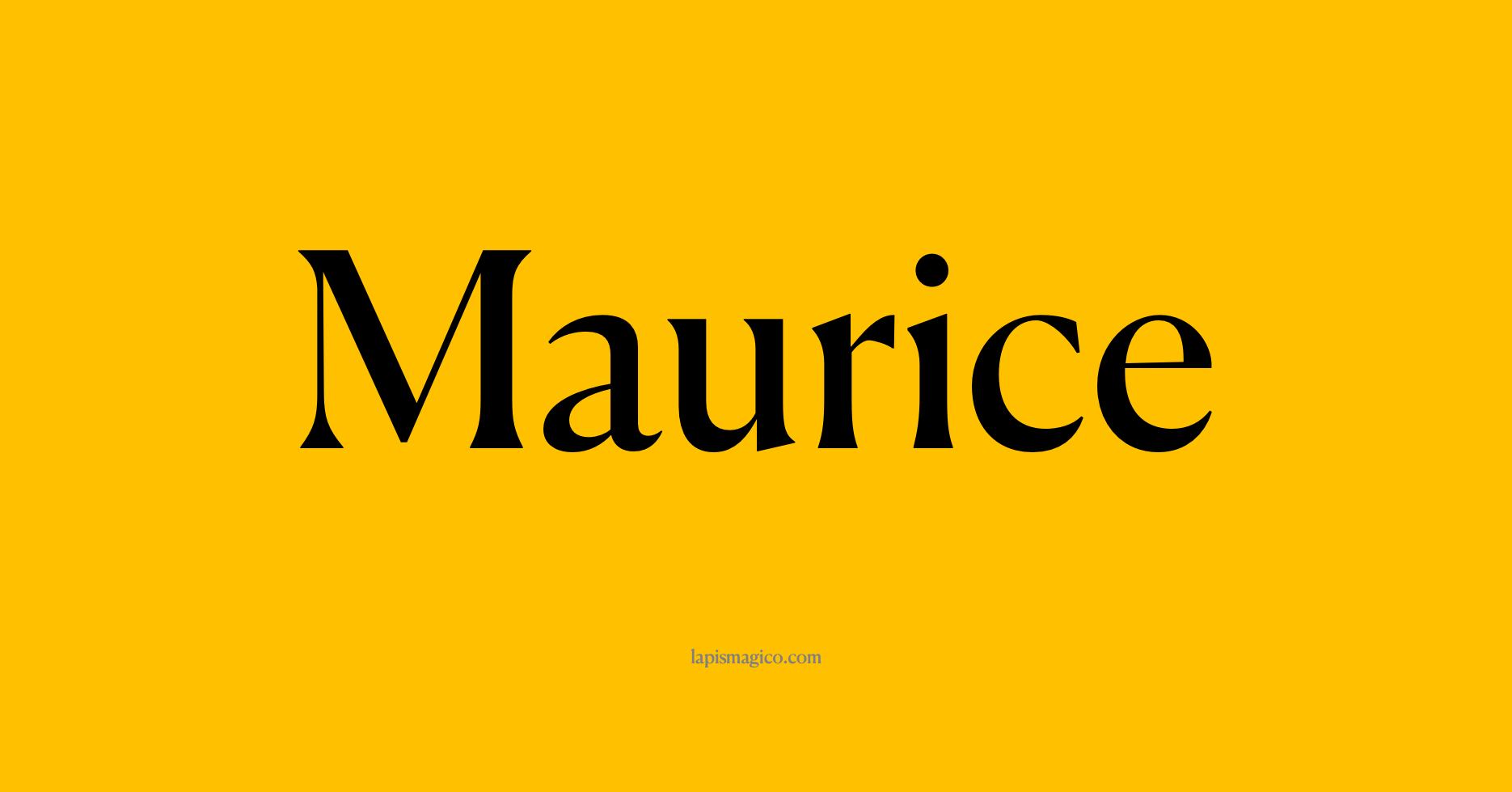 Nome Maurice