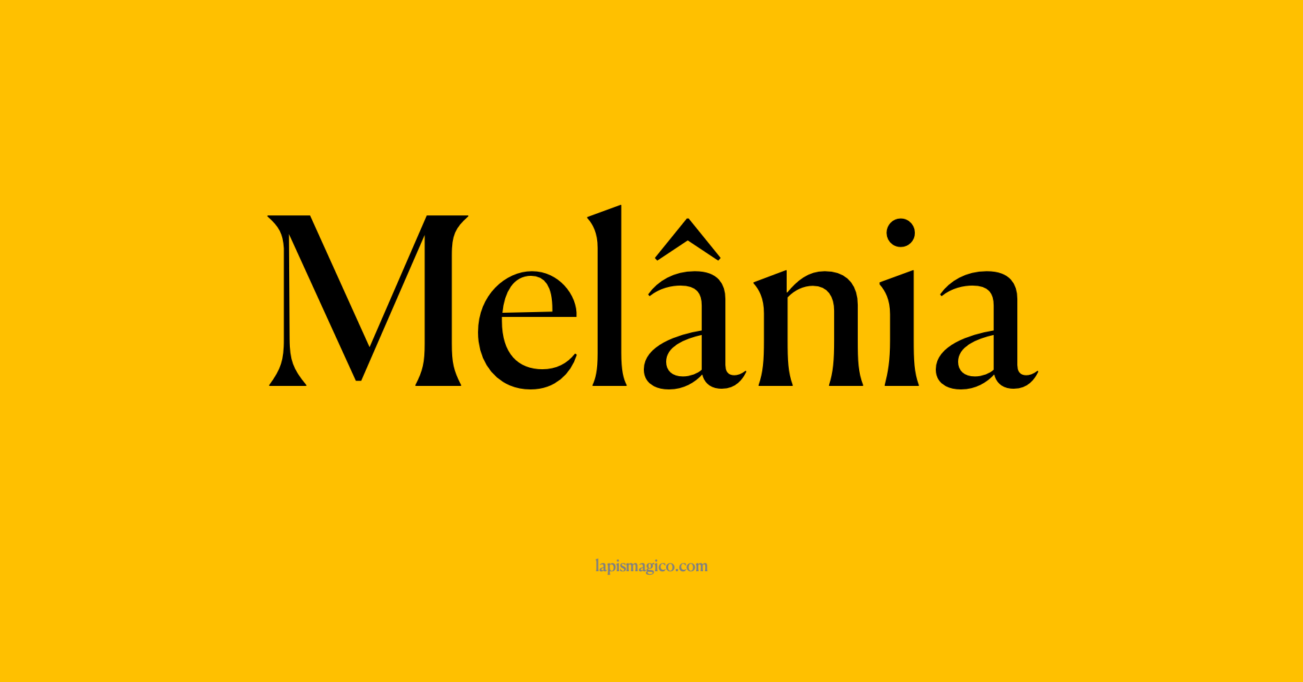 Nome Melânia