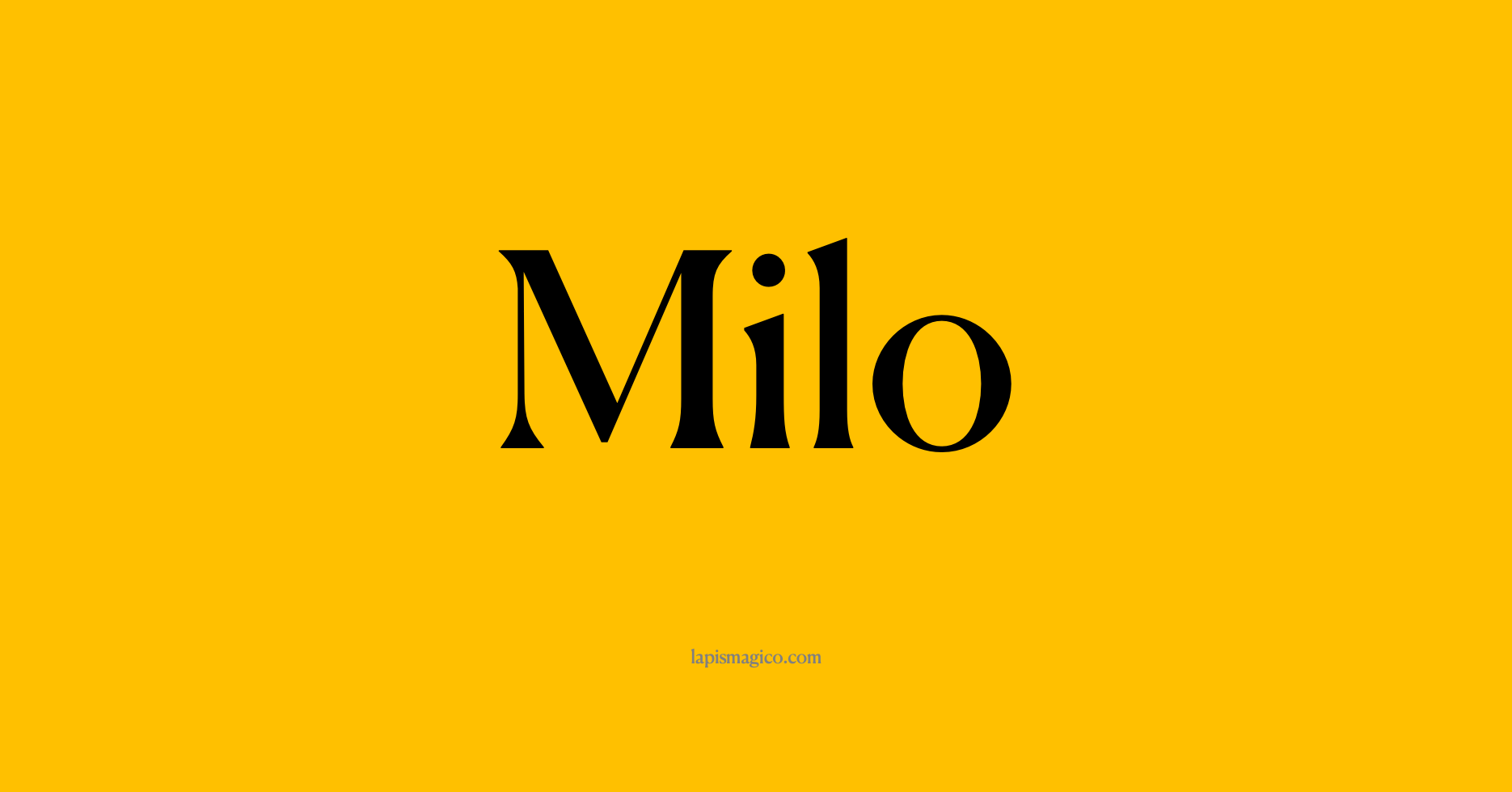 Nome Milo