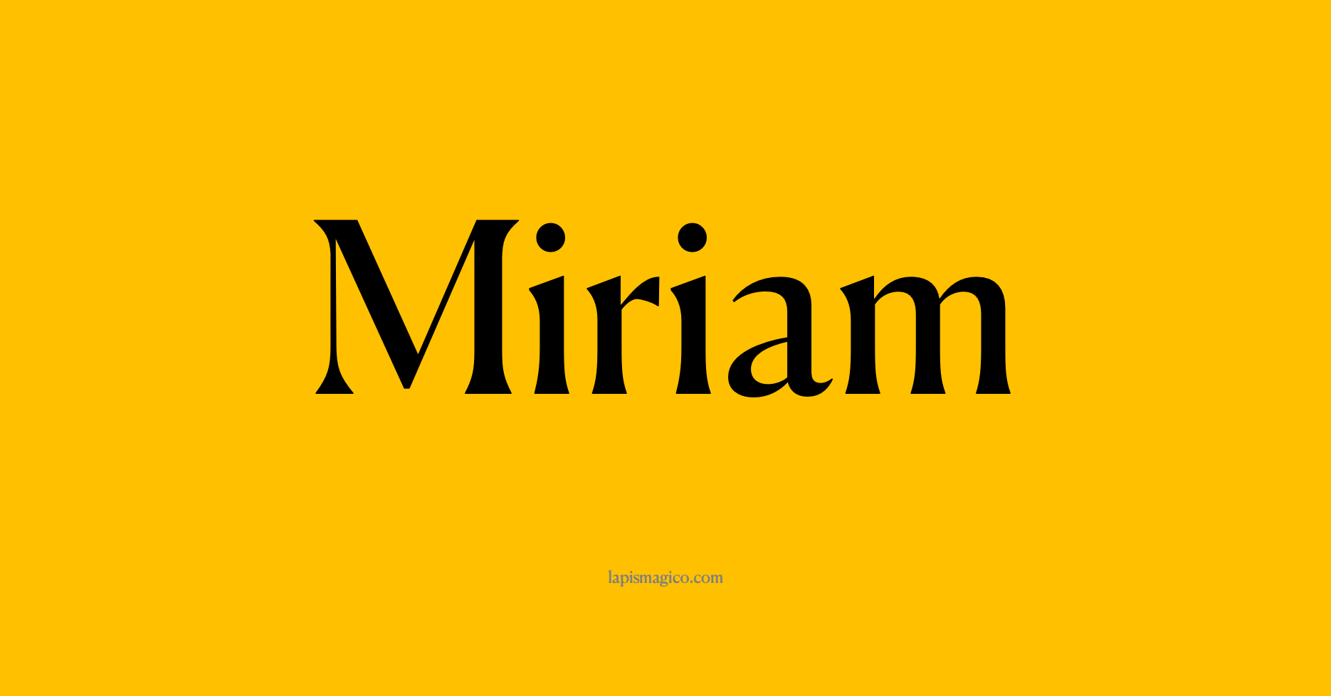 Nome Miriam