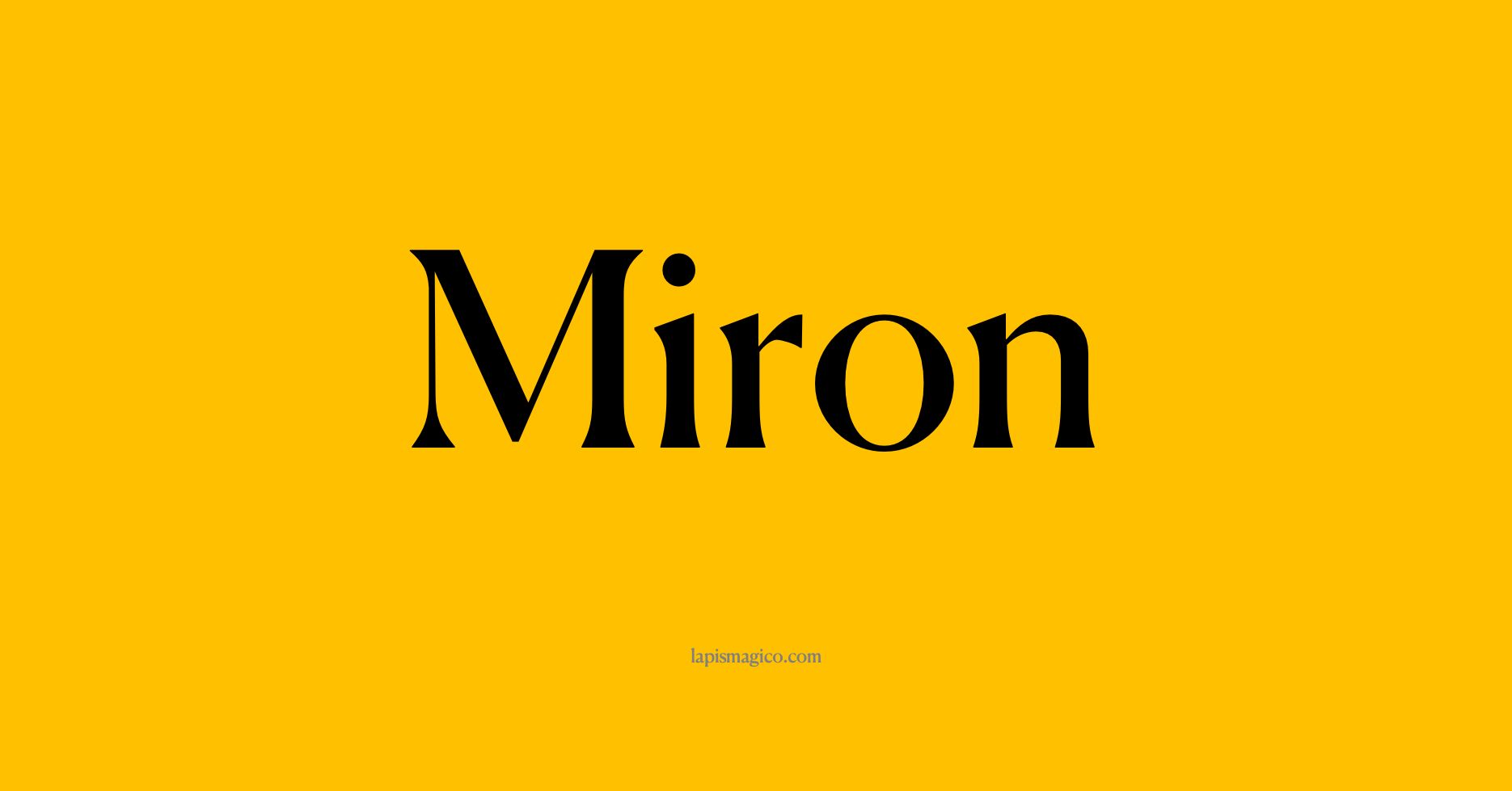 Nome Miron