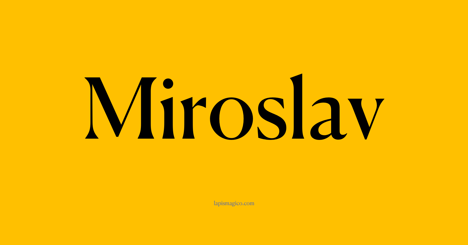 Nome Miroslav