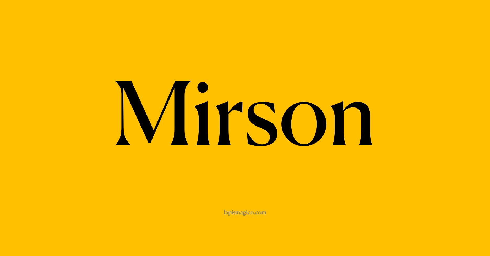 Nome Mirson