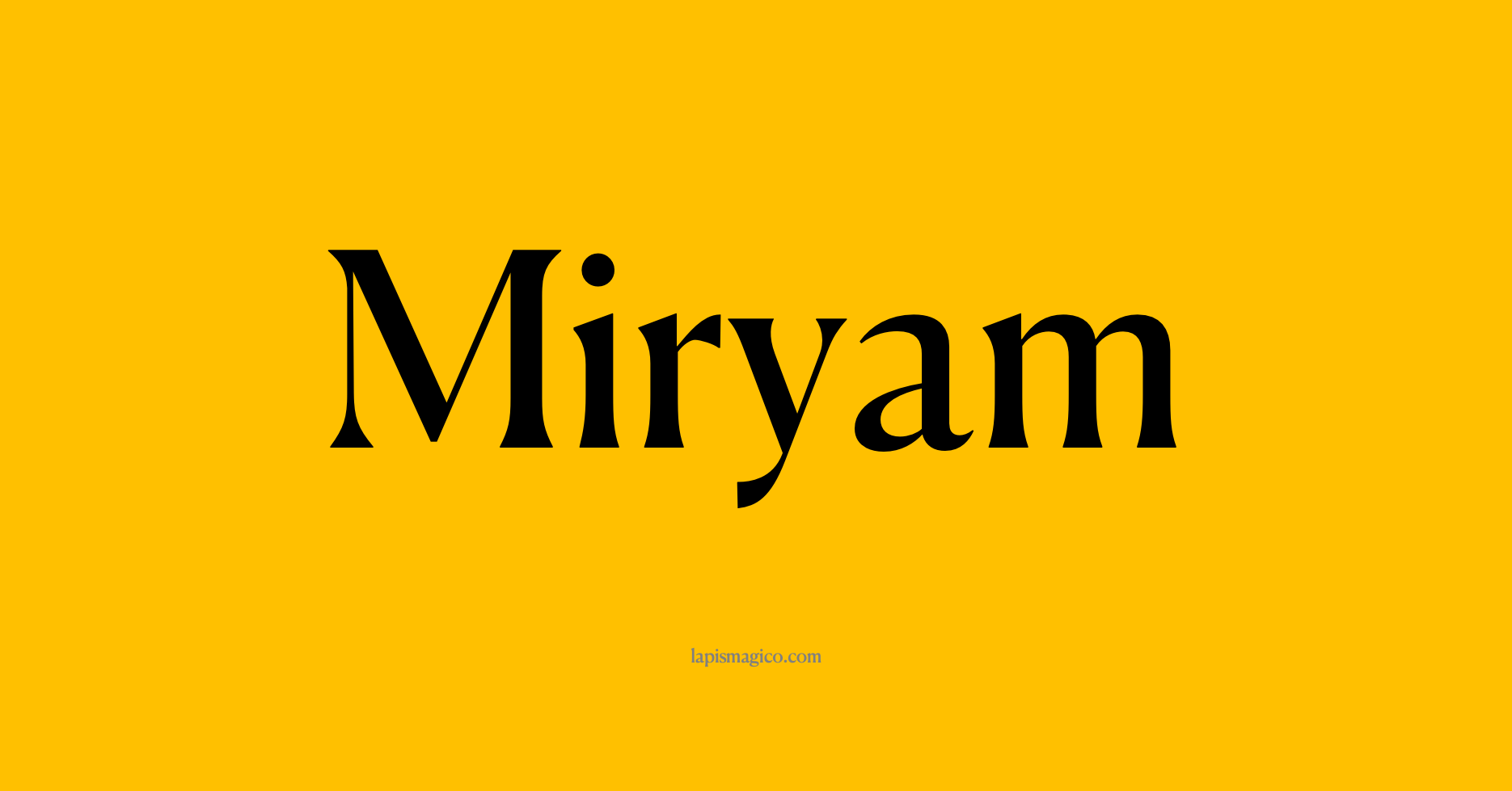 Nome Miryam
