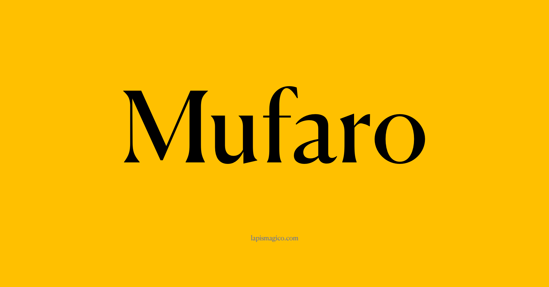 Nome Mufaro