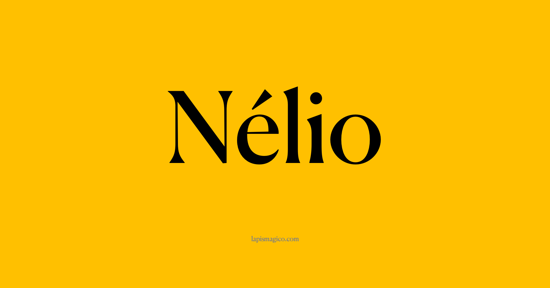 Nome Nélio