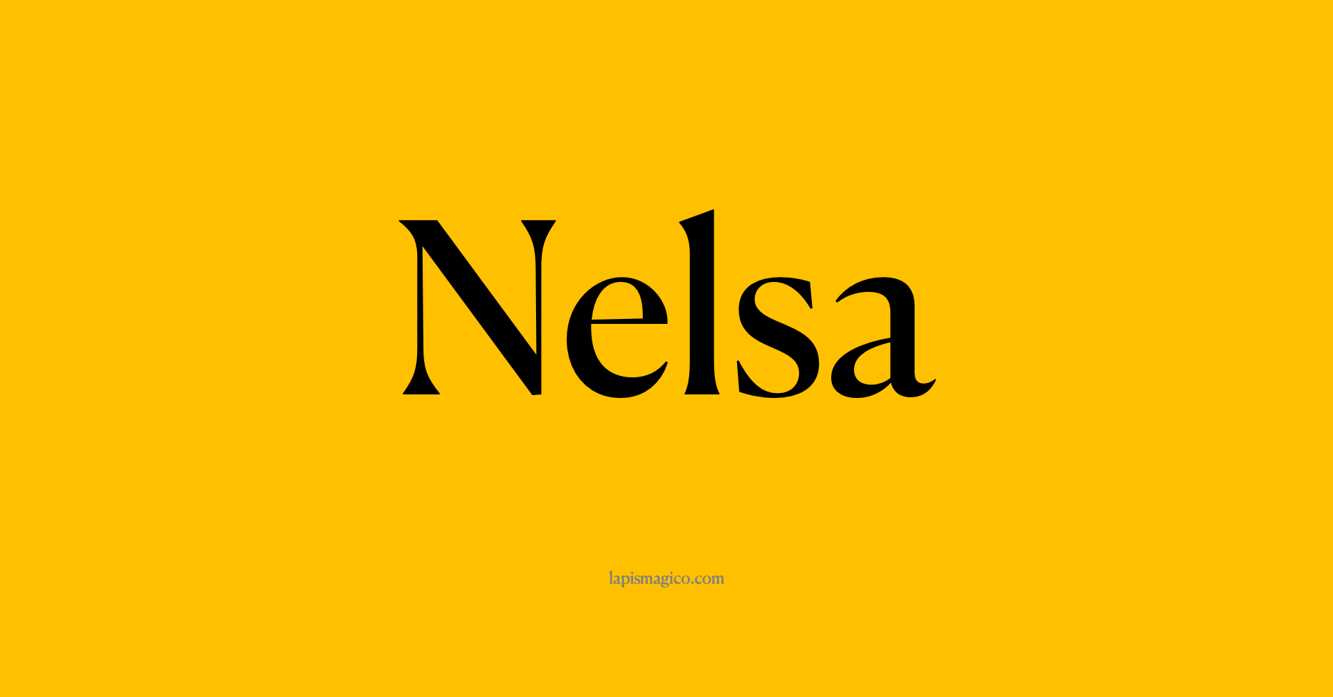 Nome Nelsa