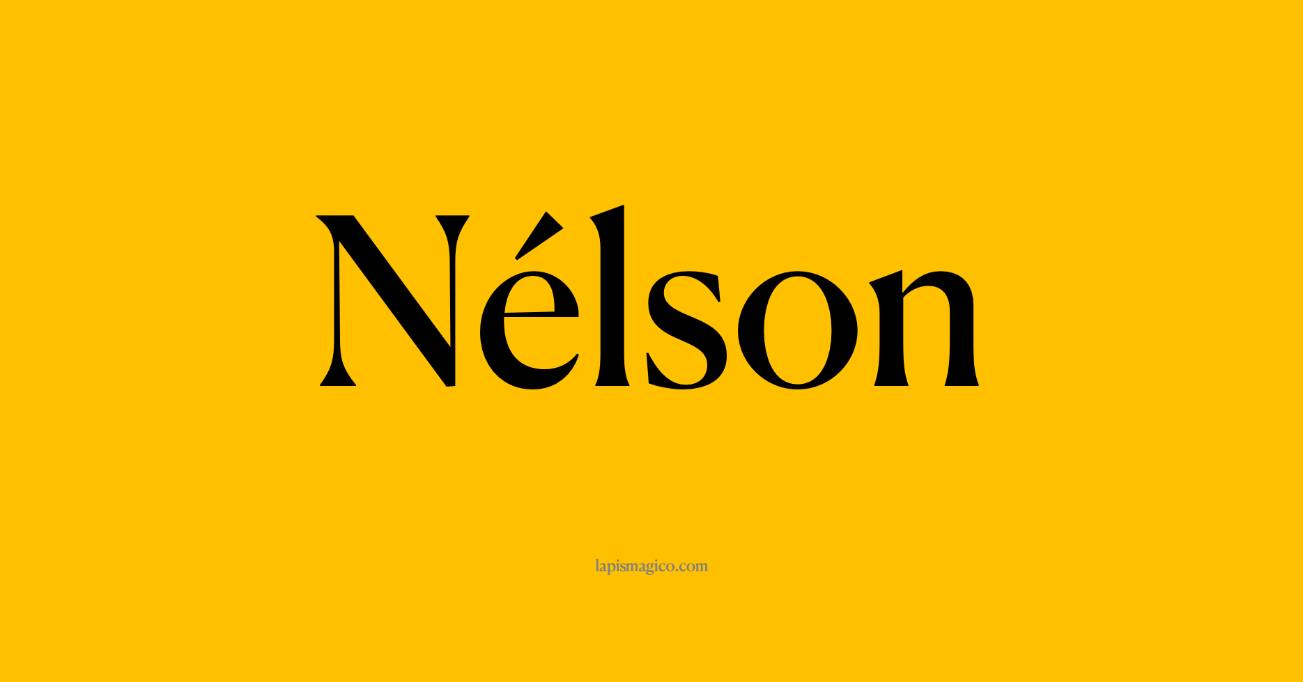 Nome Nélson