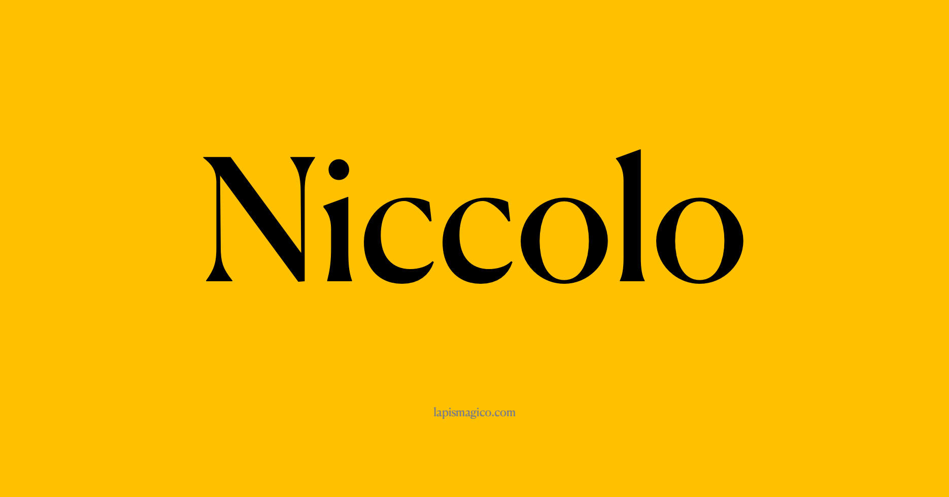 Nome Niccolo