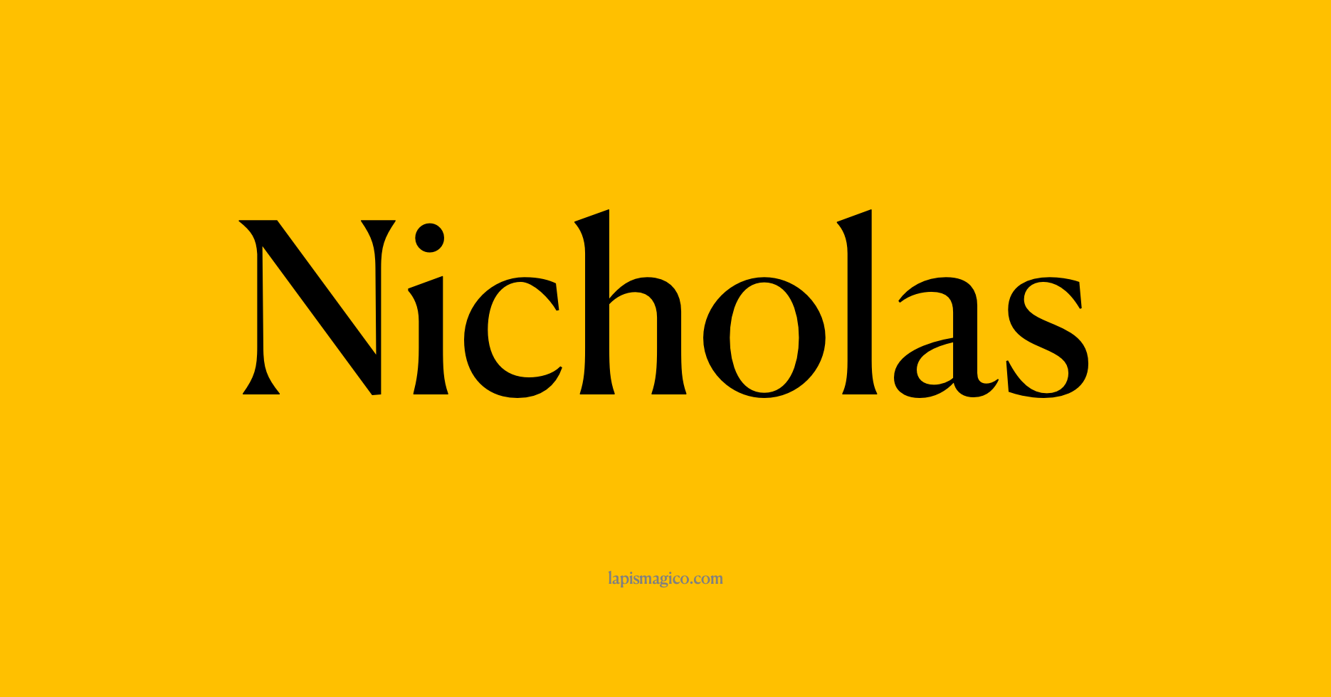 Nome Nicholas