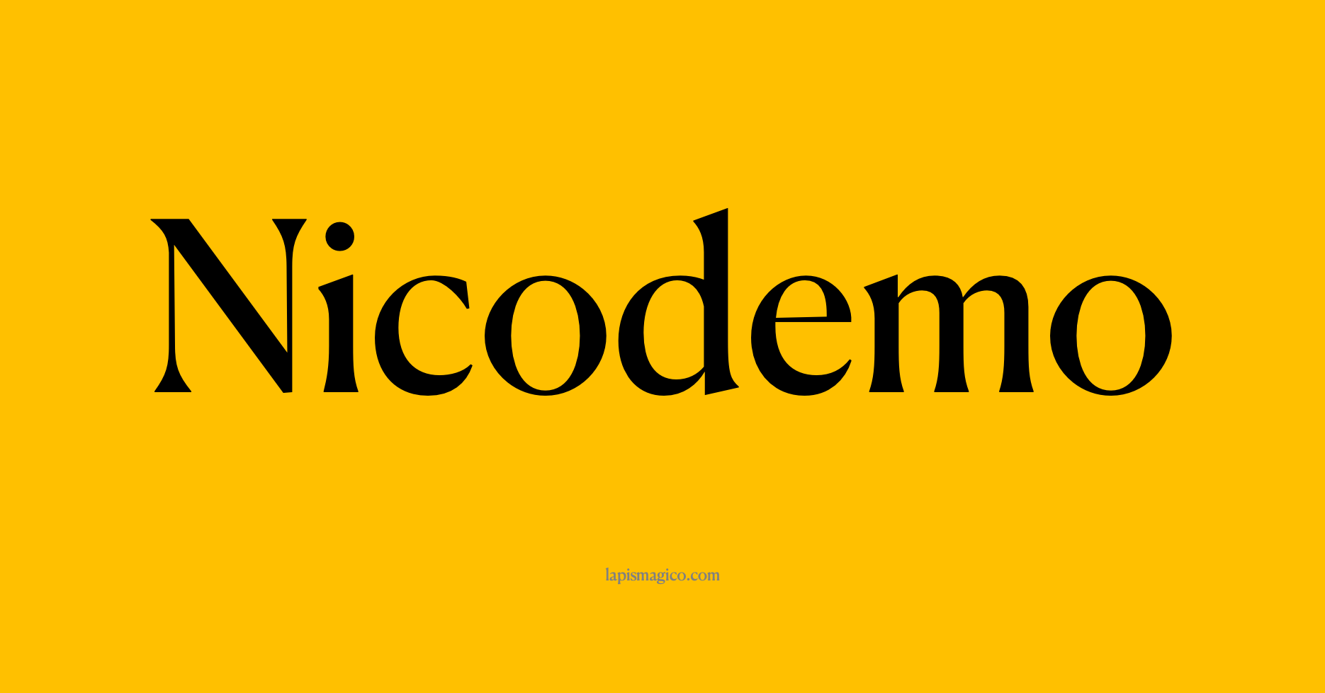Nome Nicodemo