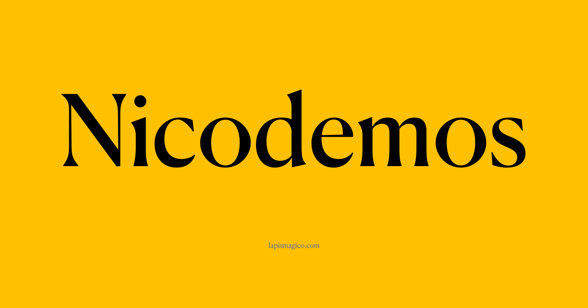 Nome Nicodemos